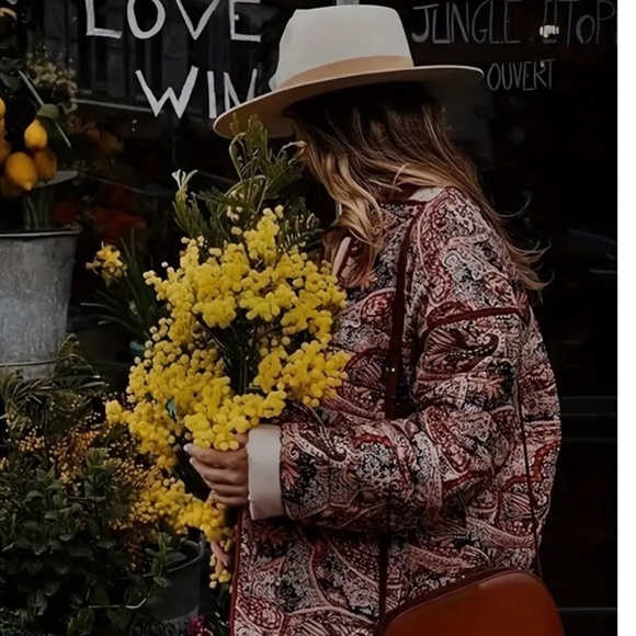 NEW! Boho Paisley quilted jacket